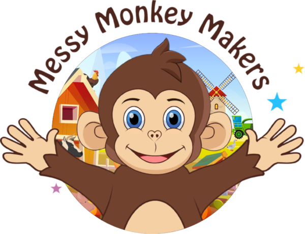 Farm themed Messy Monkey Makers logo!