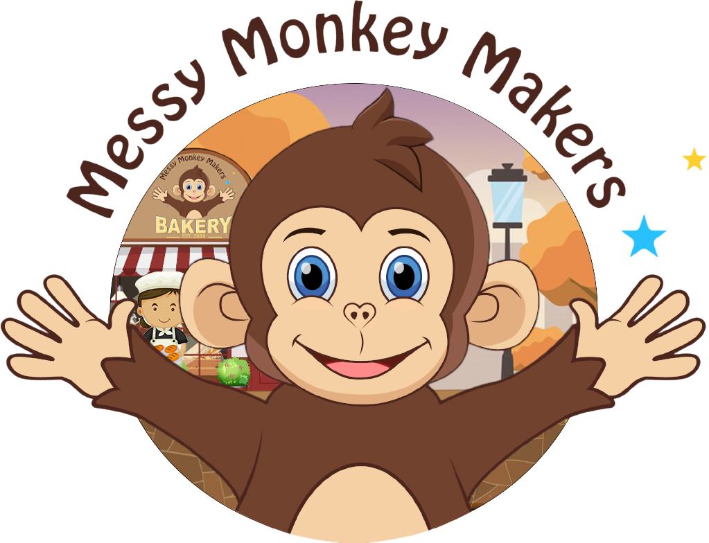 Bakery themed Messy Monkey Makers logo!