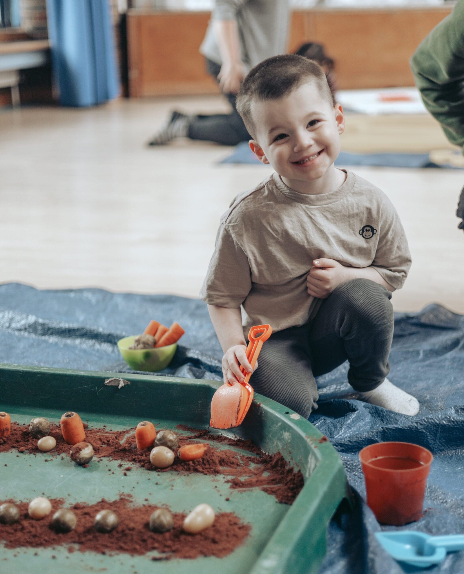 A child enjoying a Messy Monkey Makers session